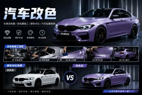汽车改色膜选购指南：材质对比与避坑技巧