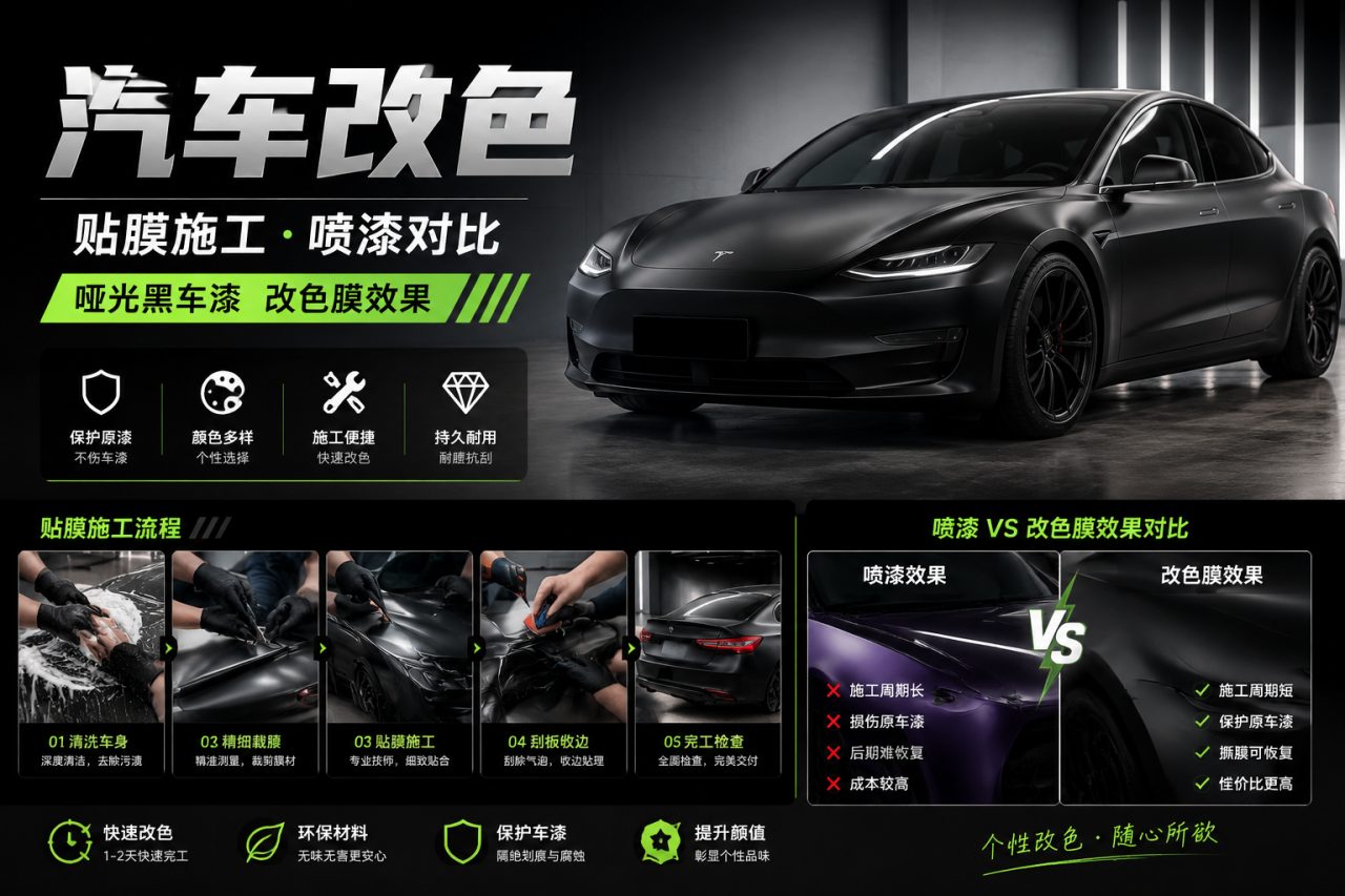 花小钱办大事!汽车改色膜,给你的爱车一键换装