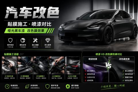 花小钱办大事！汽车改色膜，爱车一键换装省钱指南