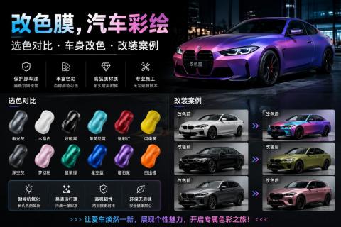 改色膜vs汽车彩绘：车身改色选色指南与核心干货 - 汽车贴膜知识配图
