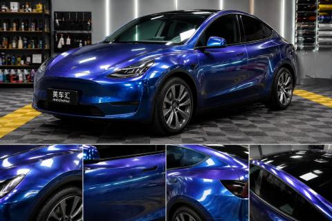 特斯拉ModelY换TPU钻石极光蓝怎么样