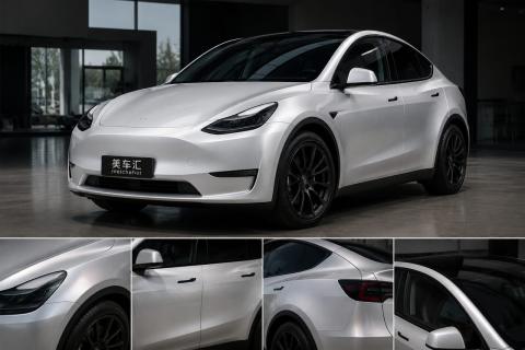 钛银光泽重塑Model Y的冷峻科技感