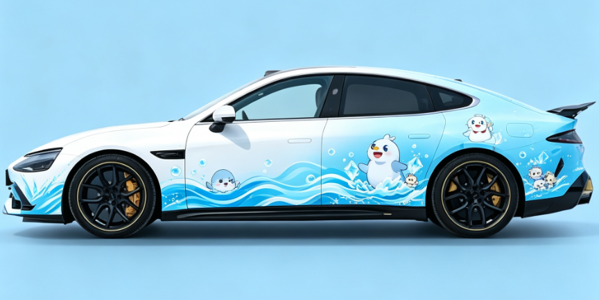 【个性彩绘】夏日海洋风痛车｜把浪花与萌趣搬上车身