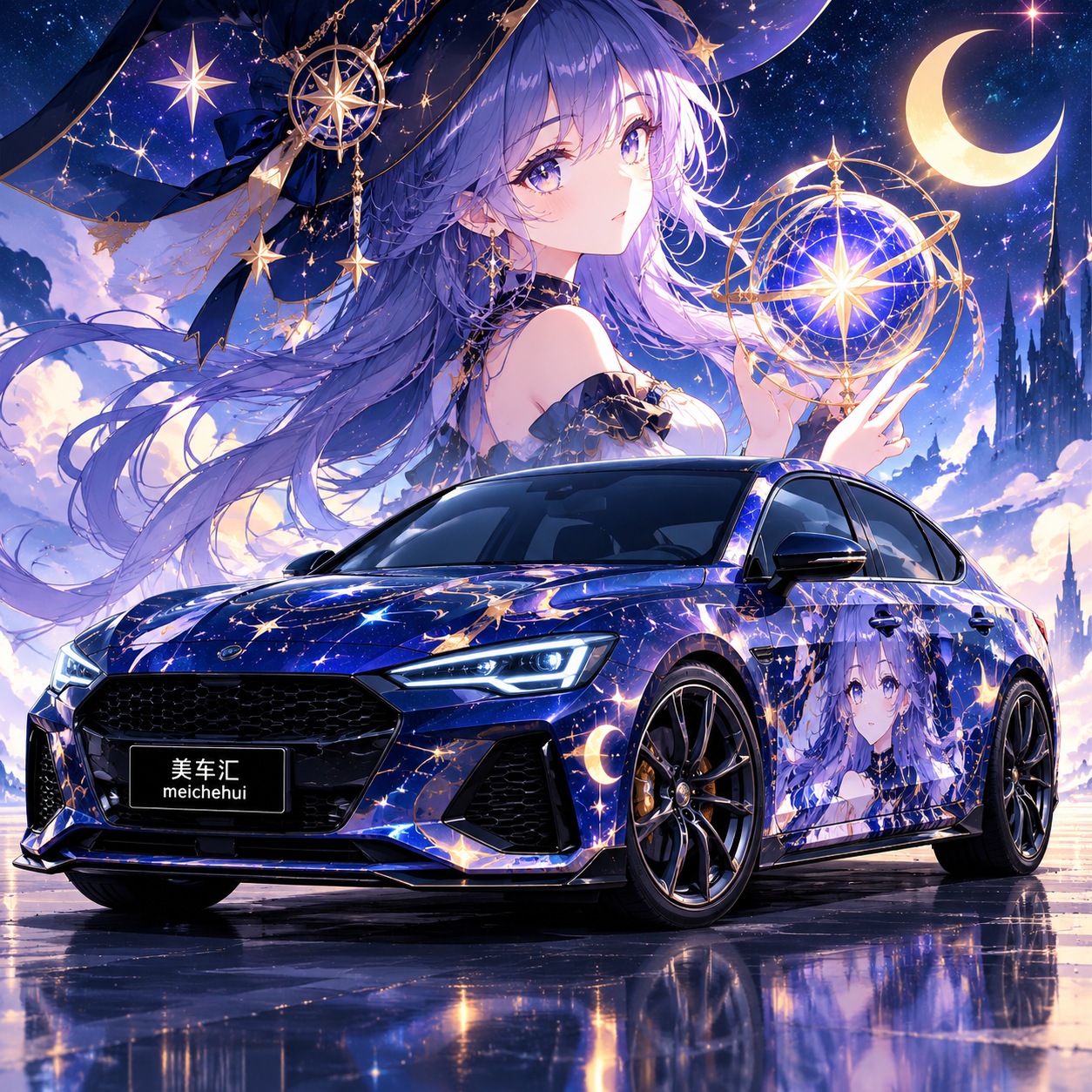 二次元·星空占卜师少女风格