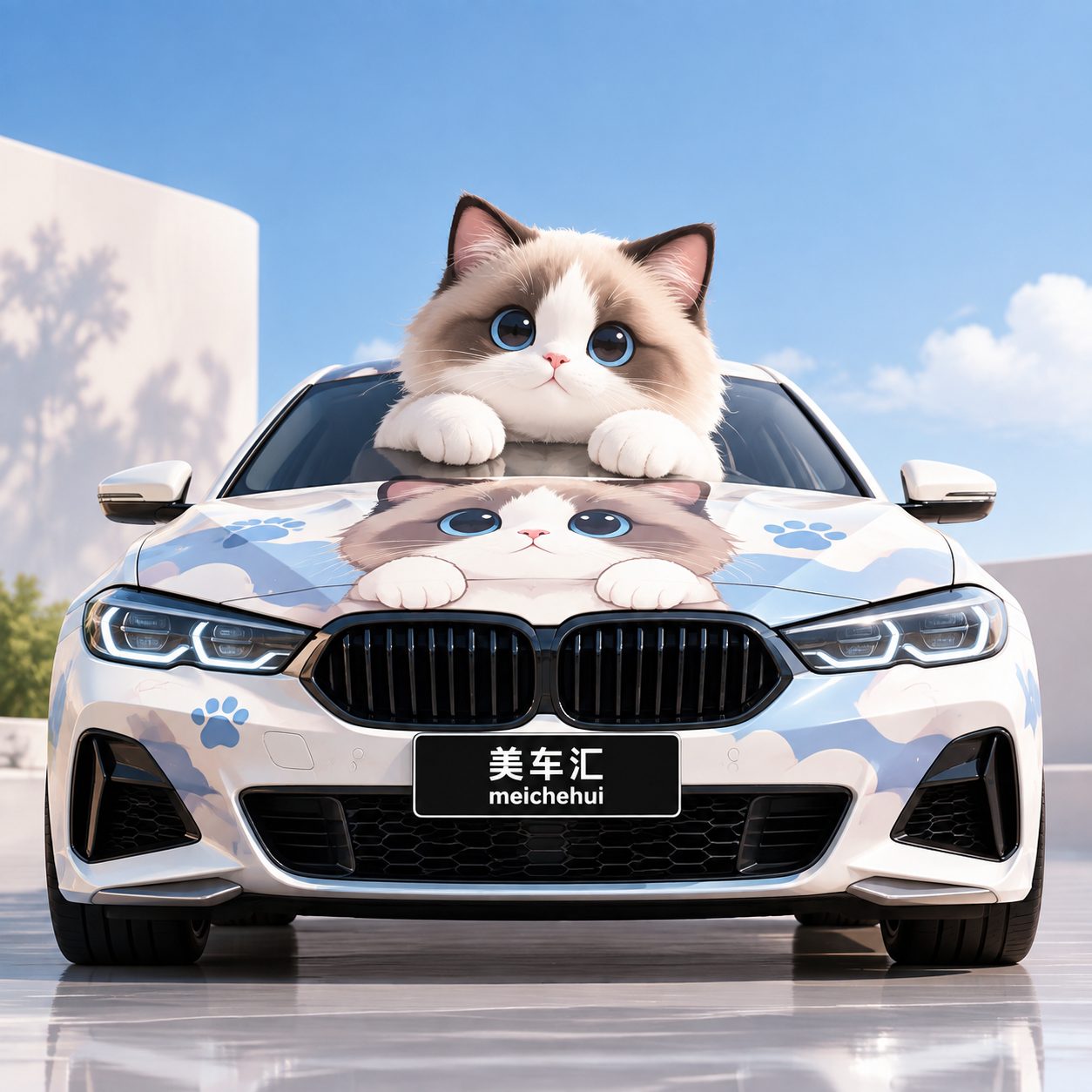 布偶猫软萌吉祥物风格