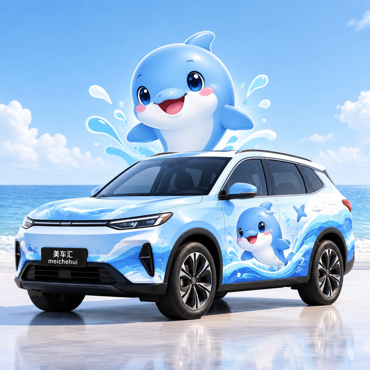 海豚悦悦吉祥物风格