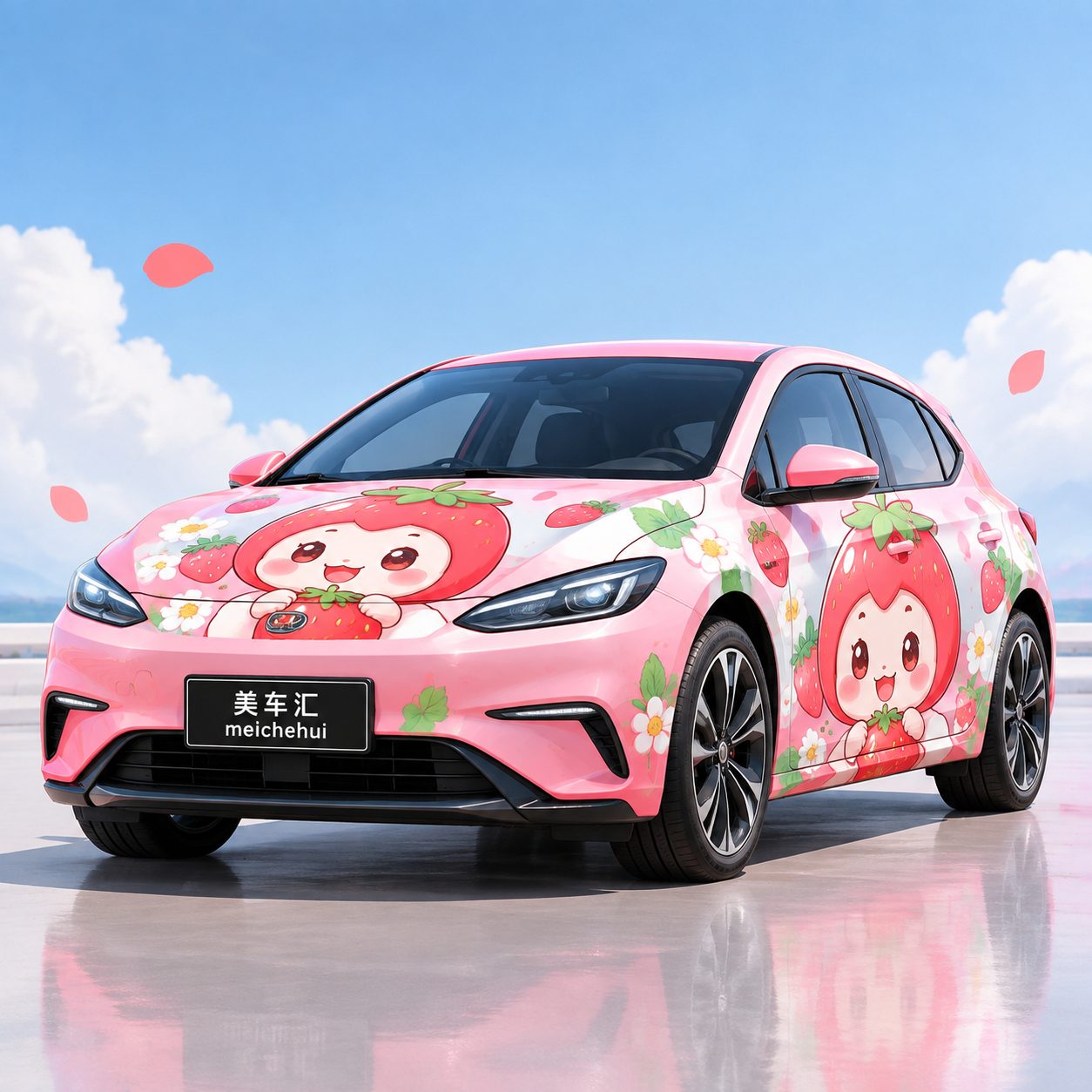 草莓精灵莓莓吉祥物风格