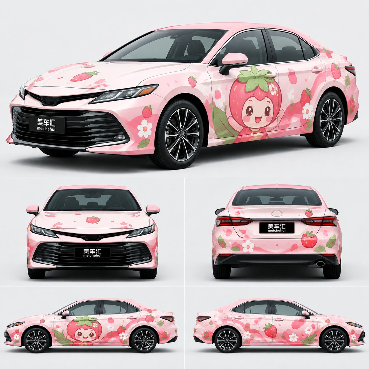 草莓精灵莓莓吉祥物风格 草莓精灵莓莓吉祥物风格汽车彩绘