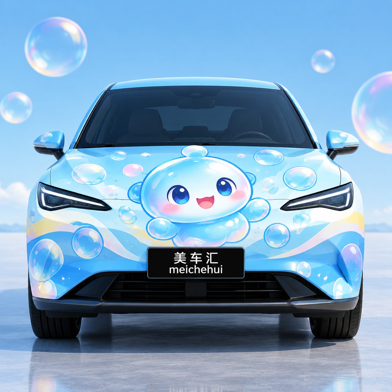 泡泡精灵泡泡吉祥物风格