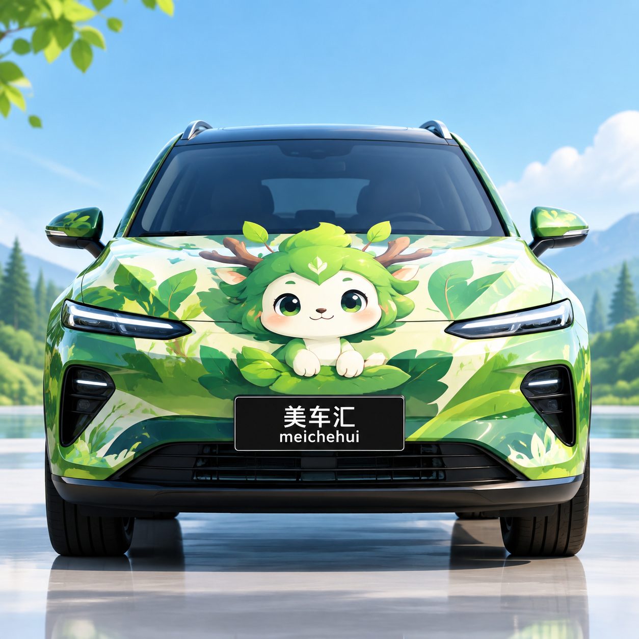 森林精灵森森吉祥物风格