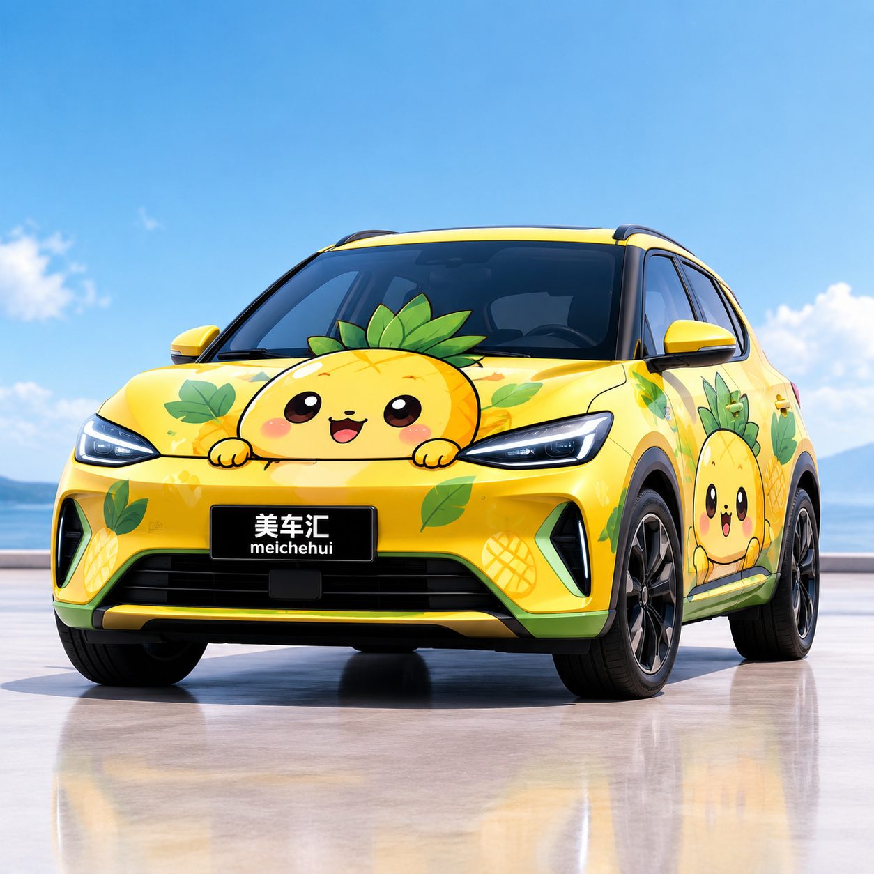 菠萝精灵波波吉祥物风格