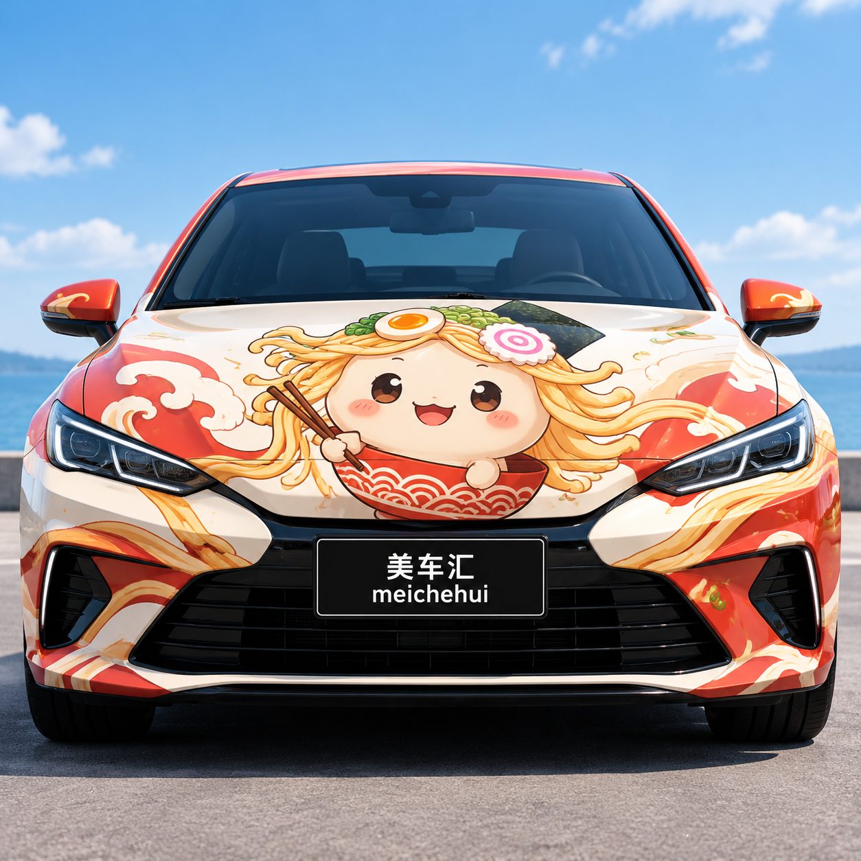 拉面精灵面面吉祥物风格