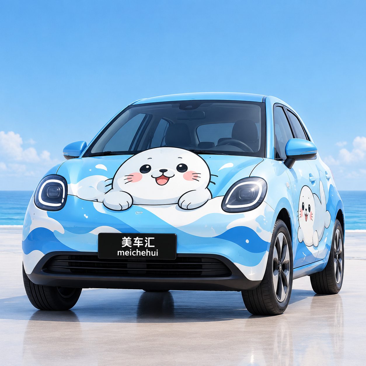 海豹团团吉祥物风格